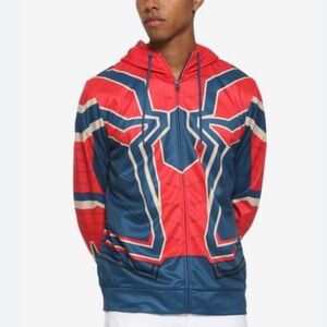 Marvel The Avengers: Infinity War Iron Spider-Man Zip-Up Hoodie Size XL